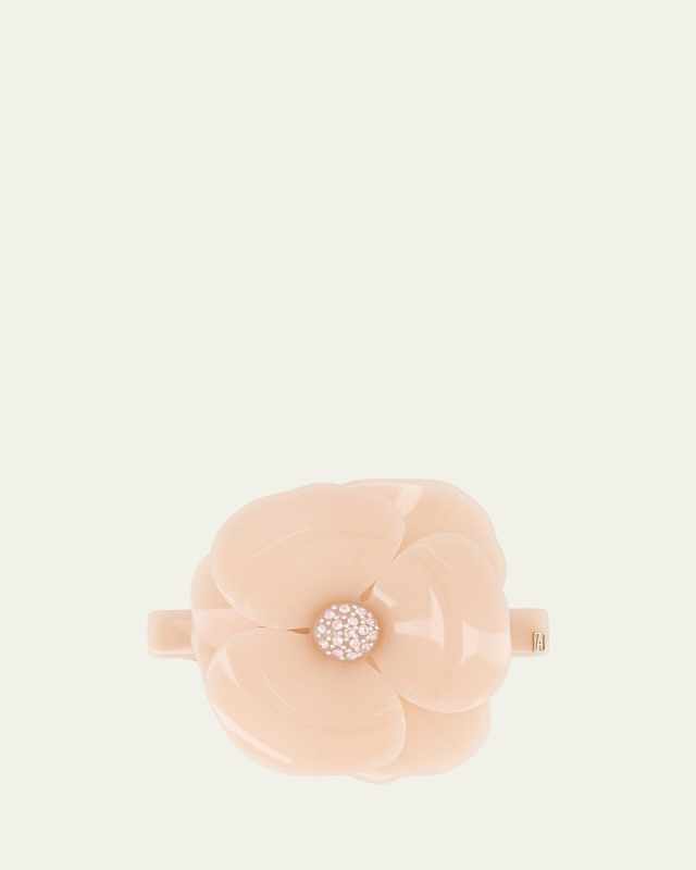 Flower Swarovski Crystals Acetate Barrette